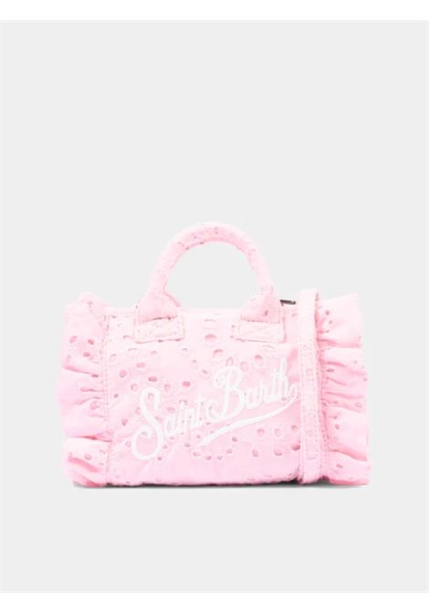 Borsa Mini in Sangallo SAINT BARTH | VAMI018 VANITY MINI VOLANT02531L COTTON FLOWER EMBROIDER